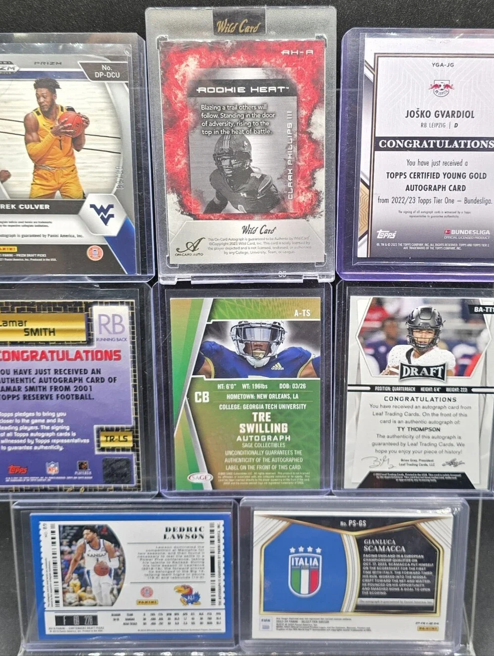 Lot Of 8 Autographed Sports Cards